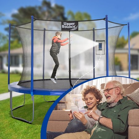 Machrus Machrus Upper Bounce Trampoline Net-10 ft Round Frames with 8 Poles/4 Arches-Smartphone/Tablet Pouch UBNET-10-8-ISTP